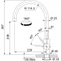 Змішувач для кухні FRANKE EOS NEO, індустріальний чорний (115.0613.590)