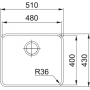 Кухонная мойка FRANKE ATON ANX 110-48 под столешницу (122.0204.649) 510х430 мм.