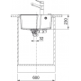 Кухонная мойка FRANKE URBAN UBG 610-56 оборотная, оникс (114.0701.786) 560х500 мм.