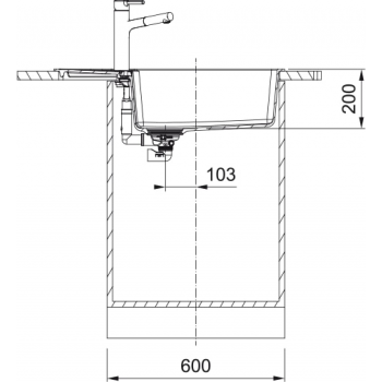 Кухонна мийка FRANKE CENTRO CNG 611-78 XL чорна матова, оборотна (114.0701.816) 780х500 мм.