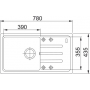 Кухонная мойка FRANKE MALTA BSG 611-78 оборотная, бежевая (114.0375.036) 780х435 мм.