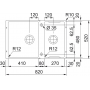 Кухонна мийка FRANKE BOX CENTER BWX 120-41-27 оборотна (122.0579.553) 820х520 мм.