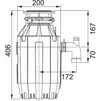 Подрібнювач харчових відходів FRANKE TURBO ELITE TE-125 (134.0535.242)