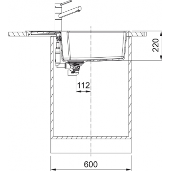 Кухонная мойка FRANKE URBAN UBG 611-78 XL оборотная, сахара (114.0701.797) 780х500 мм.