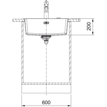 Кухонная мойка FRANKE MARIS MRG 610-52 серый камень, врезной монтаж (114.0668.905) 560х440 мм.