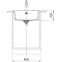 Кухонная мойка FRANKE MARIS MRG 610-52 серый камень, врезной монтаж (114.0668.905) 560х440 мм.