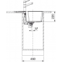 Кухонная мойка FRANKE URBAN UBG 611-62 оборотная, серый камень (114.0701.808) 620х500 мм.