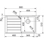 Кухонна мийка FRANKE NEPTUNE PLUS NPX 611, крило ліворуч (101.0068.360) 860х510 мм.