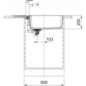 Кухонная мойка FRANKE CENTRO CNG 611-78 XL оникс, оборотная (114.0701.819) 780х500 мм.