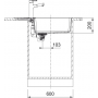 Кухонная мойка FRANKE CENTRO CNG 611-78 XL оникс, оборотная (114.0701.819) 780х500 мм.