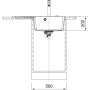 Кухонна мийка FRANKE CENTRO CNG 611-78 TL сірий камінь, крило праворуч (114.0630.477) 780х500 мм.