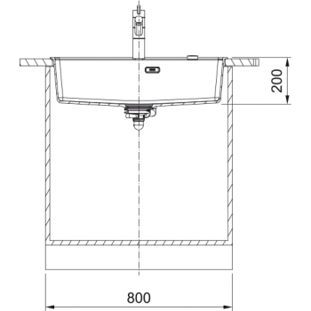 Кухонная мойка FRANKE MARIS MRG 610-72 TL оникс, врезной монтаж (114.0661.769) 760х510 мм.