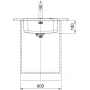Кухонна мийка FRANKE SMART SRX 110-50, монтаж під стільницю (122.0703.300) 541х441 мм.