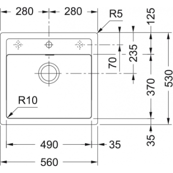 Кухонна мийка FRANKE SIRIUS SID 610-50 сіра (143.0691.531) 560х530 мм.