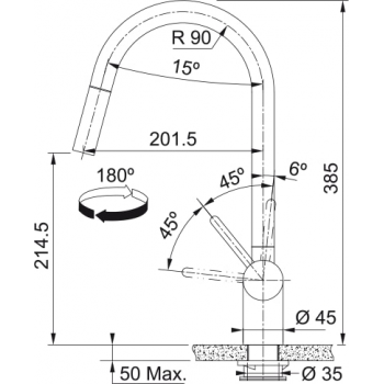 Смеситель для кухни FRANKE LEDA NEO Pull Down с выдвижным изливом, нерж. сталь (115.0590.047)