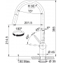 Смеситель для кухни FRANKE LEDA NEO Pull Down с выдвижным изливом, нерж. сталь (115.0590.047)