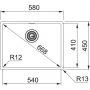 Кухонная мойка FRANKE BOX BXX 210/110-54 (127.0371.513) 580х450 мм.