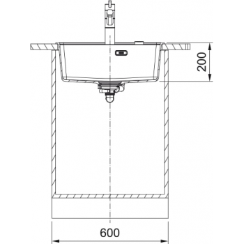Кухонная мойка FRANKE MARIS MRG 610-52 TL оникс, врезной монтаж (114.0668.867) 560х510 мм.