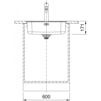 Кухонная мойка FRANKE SMART SRX 210-50 TL, монтаж заподлицо (127.0703.299) 530х510 мм.