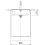 Кухонная мойка FRANKE SMART SRX 210-50 TL, монтаж заподлицо (127.0703.299) 530х510 мм.