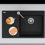 Кухонная мойка FRANKE CENTRO CNG 611-78 TL черная матовая, крыло слева (114.0630.466) 780х500 мм.