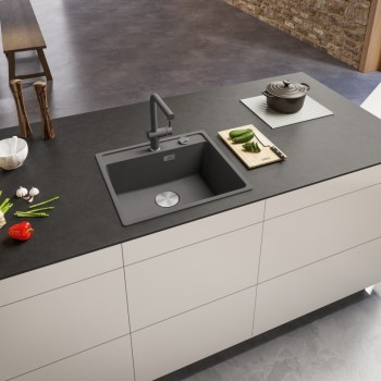 Кухонная мойка FRANKE MARIS MRG 610-52 TL серый камень, врезной монтаж (114.0668.868) 560х510 мм.