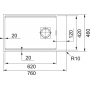 Кухонная мойка FRANKE KUBUS 2 KNG 110-62 оборотная, сахара (125.0517.059) 760х460 мм.