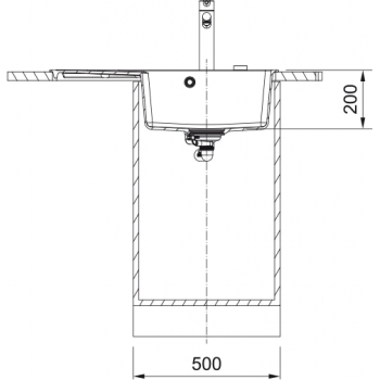 Кухонна мийка FRANKE CENTRO CNG 611-78 TL чорна матова, крило ліворуч (114.0630.466) 780х500 мм.