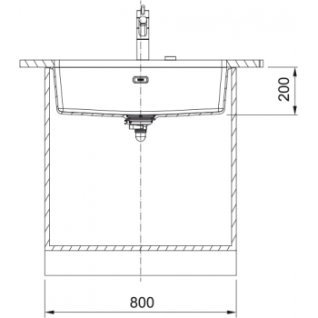 Кухонная мойка FRANKE MARIS MRG 110-72 оникс, монтаж под столешницу (125.0705.576) 753х433 мм.