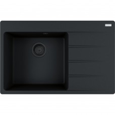 Кухонная мойка FRANKE CENTRO CNG 611-78 TL черная матовая, крыло справа (114.0699.239) 780х500 мм.