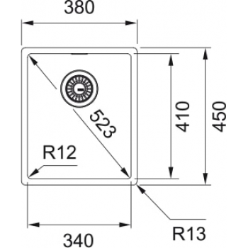 Кухонная мойка FRANKE BOX BXX 210/110-34 (127.0369.056) 380х450 мм.