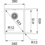 Кухонная мойка FRANKE BOX BXX 210/110-34 (127.0369.056) 380х450 мм.