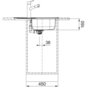 Кухонная мойка FRANKE SPARK SKL 611-63, оборотная (101.0598.808) 635х500 мм.