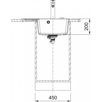 Кухонна мийка FRANKE CENTRO CNG 611-62 TL бежева, крило ліворуч (114.0630.451) 620х500 мм.