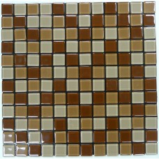 Мозаика MOZAICO DE LUX K-MOS K4015 (23x23) BROWN MIX