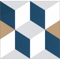 Плитка Almera Ceramica Patrimony 200 Cube Bleu 200x200