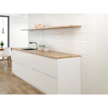 Baldocer Wellen Blanco Brillo Rect 900X300