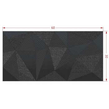 Декор Ceramika Color Alesia Black Dekor Rett (DCR66-1) 600x300