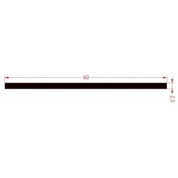 Фриз Ceramika Color Black Mat Listwa Metal 600x23