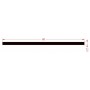 Фриз Ceramika Color Black Mat Listwa Metal 600x23