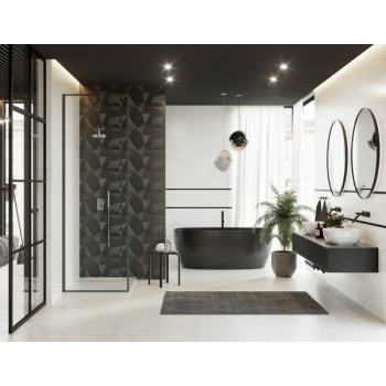 Фриз Ceramika Color Black Mat Listwa Metal 600x23