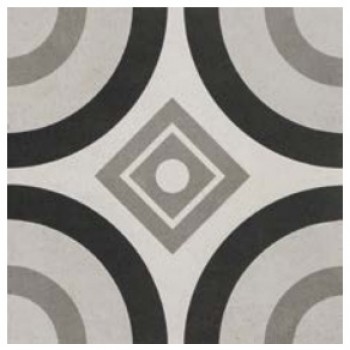 Dom Ceramiche Comfort C Grey Circle 25x25