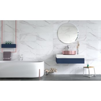 Плитка EcoCeramic Essential White Rlv 700x250