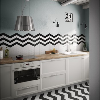 Equipe 23358 Chevron Wall White Right 52X186