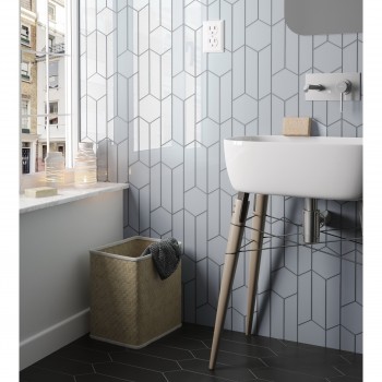 Equipe 23358 Chevron Wall White Right 52X186