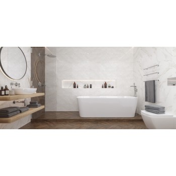 Декор Golden Tile Sentimento Damasco белый Sn0301 600X300