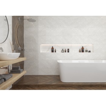 Декор Golden Tile Sentimento Damasco белый Sn0301 600X300