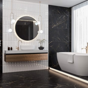 Плитка Golden Tile Marmo Perlanera Чорний MPС520 600x600