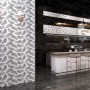 Декор Golden Tile Nero E Bianco Leaf NBС161 600x300