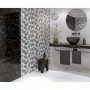 Декор Golden Tile Nero E Bianco Leaf NBС161 600x300